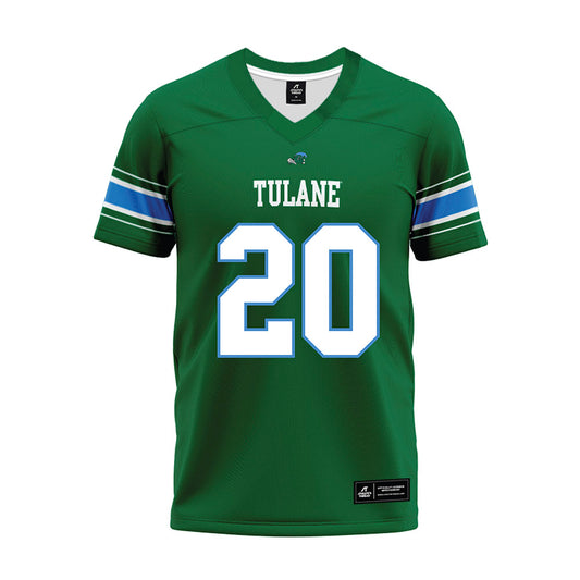 Tulane - NCAA Football : Jahiem Johnson - Green Premium Football Jersey