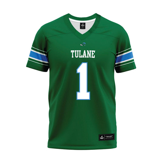 Tulane - NCAA Football : Omari Hayes - Green Premium Football Jersey-0
