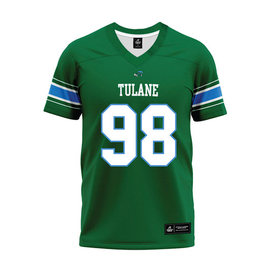 Tulane - NCAA Football : Pa Drammeh - Green Premium Football Jersey-0