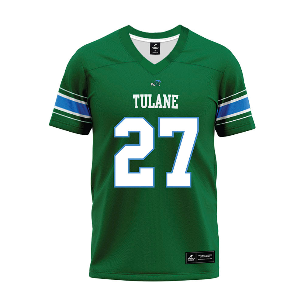 Tulane - NCAA Football : Chase Green - Green Premium Football Jersey