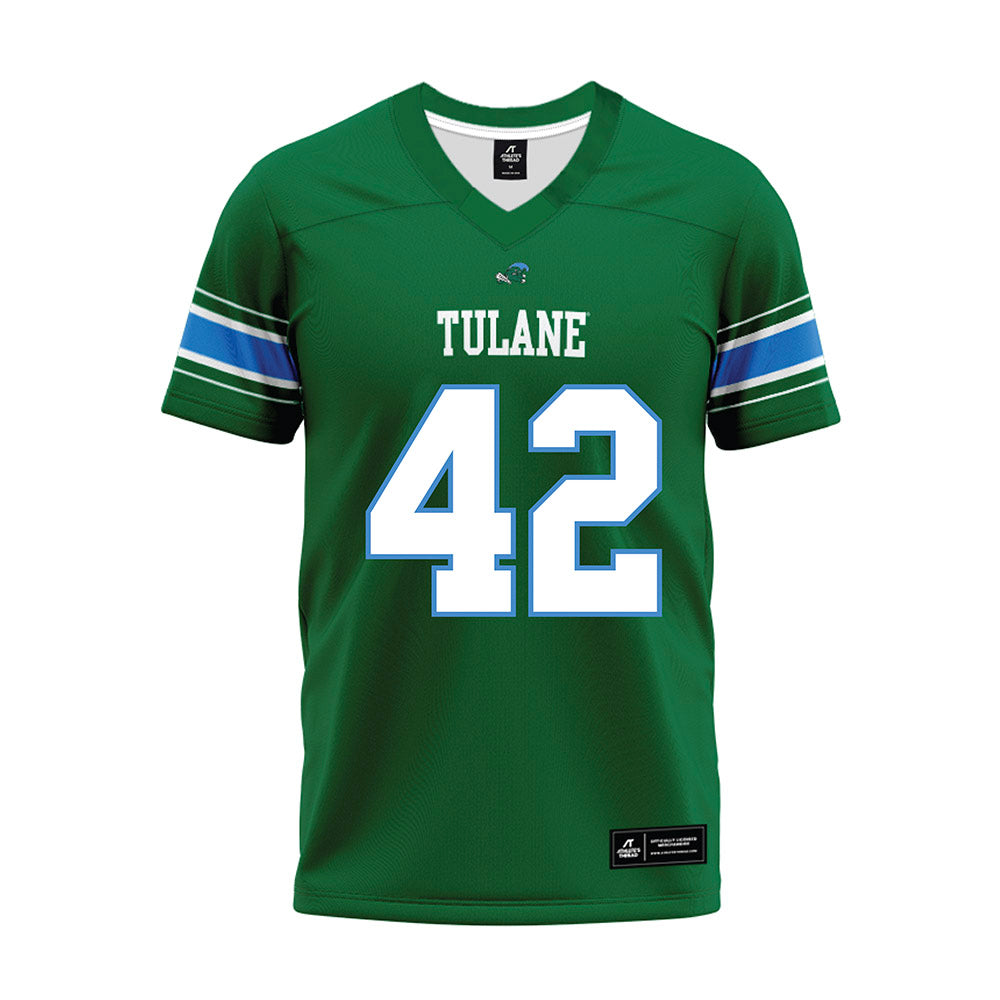 Tulane - NCAA Football : Makai Williams - Green Premium Football Jersey-0