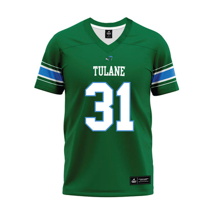 Tulane - NCAA Football : Carson Klein - Green Premium Football Jersey