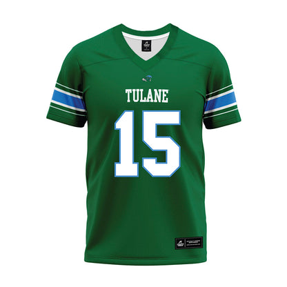 Tulane - NCAA Football : Zycarl Lewis Jr - Green Premium Football Jersey-0
