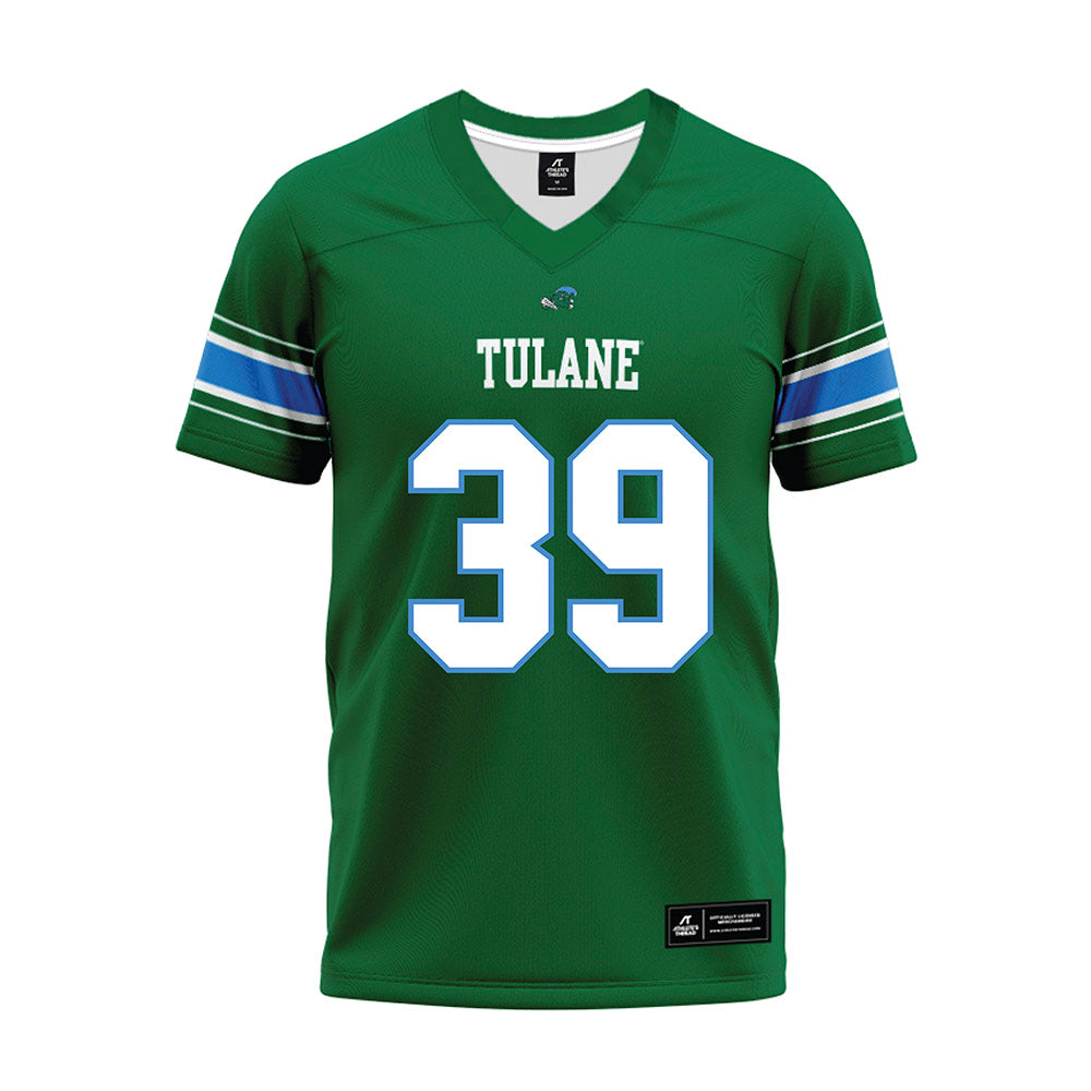 Tulane - NCAA Football : John Barton - Green Premium Football Jersey-0