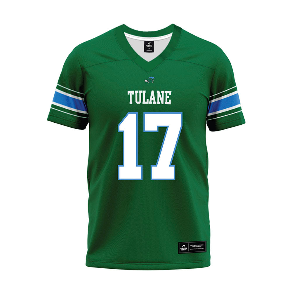Tulane - NCAA Football : Dallas Winner-Johnson - Green Premium Football Jersey-0