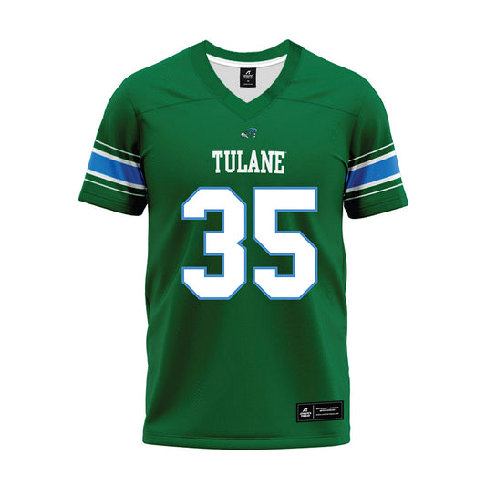 Tulane - NCAA Football : Cooper Helmke - Green Premium Football Jersey-0