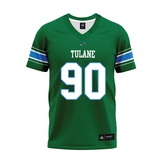 Tulane - NCAA Football : Devean Deal - Green Premium Football Jersey