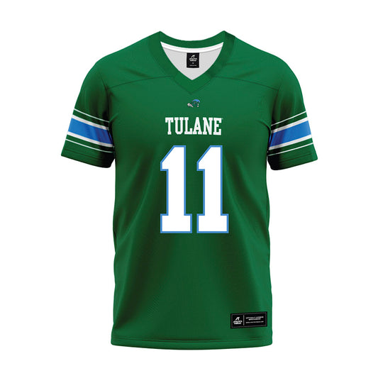 Tulane - NCAA Football : Ezaiah Shine - Green Premium Football Jersey-0