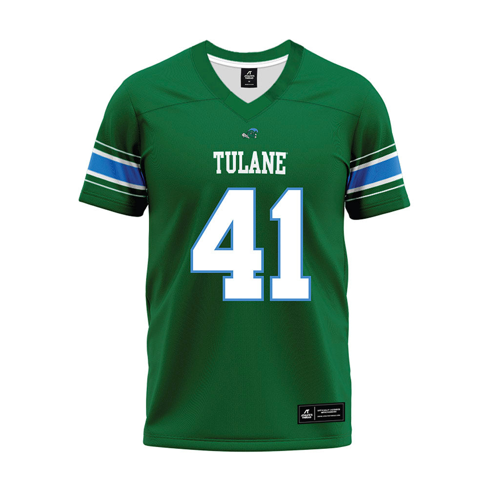 Tulane - NCAA Football : Michael Lavergne - Green Premium Football Jersey