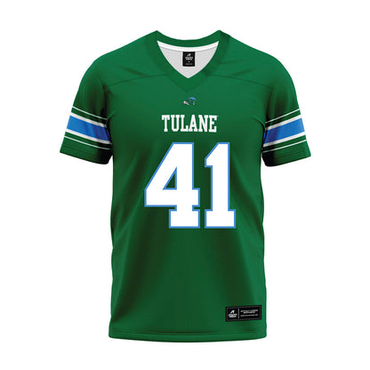 Tulane - NCAA Football : Michael Lavergne - Green Premium Football Jersey