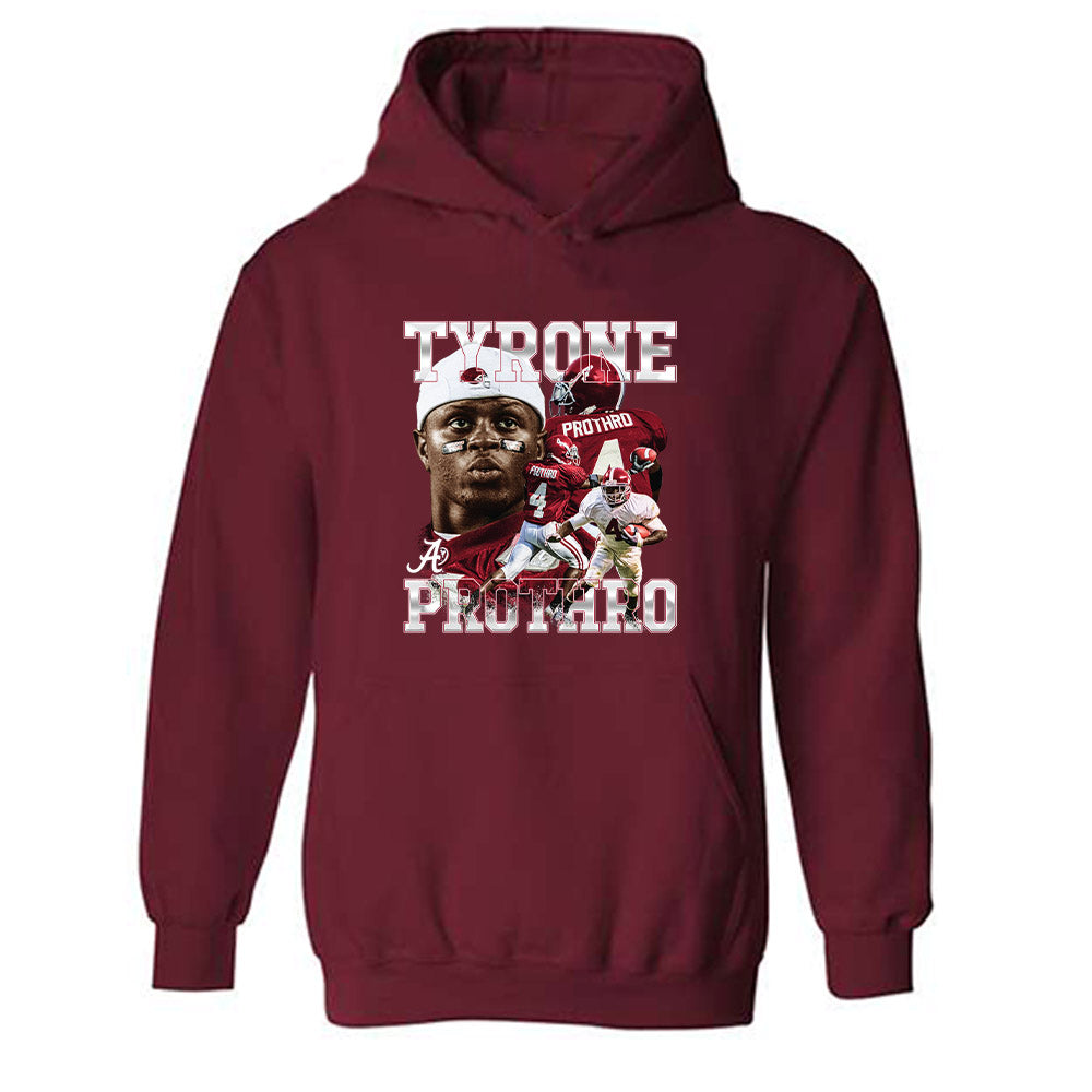 Alabama - Football Alumni : Tyrone Prothro - Player Collage Hooded Sweatshirt