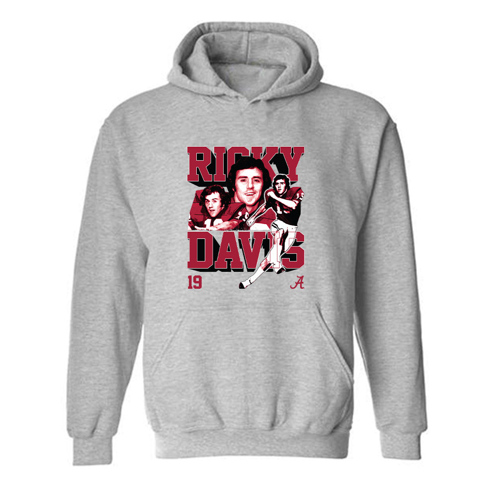 Alabama - Football Alumni : Ricky Davis - Player Collage Hooded Sweatshirt