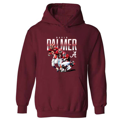 Alabama - Football Alumni : David Palmer - Player Collage Player Collage Hooded Sweatshirt