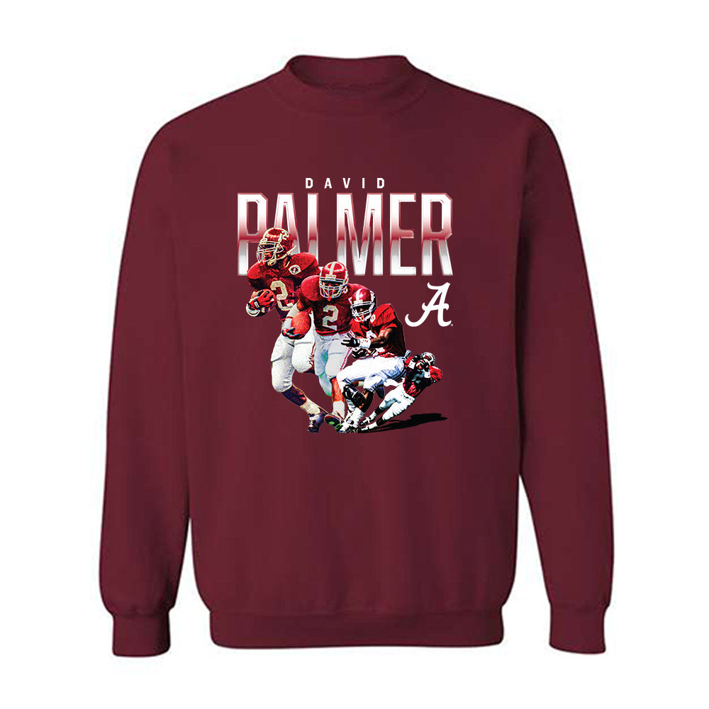 Alabama - Football Alumni : David Palmer - Player Collage Crewneck Sweatshirt