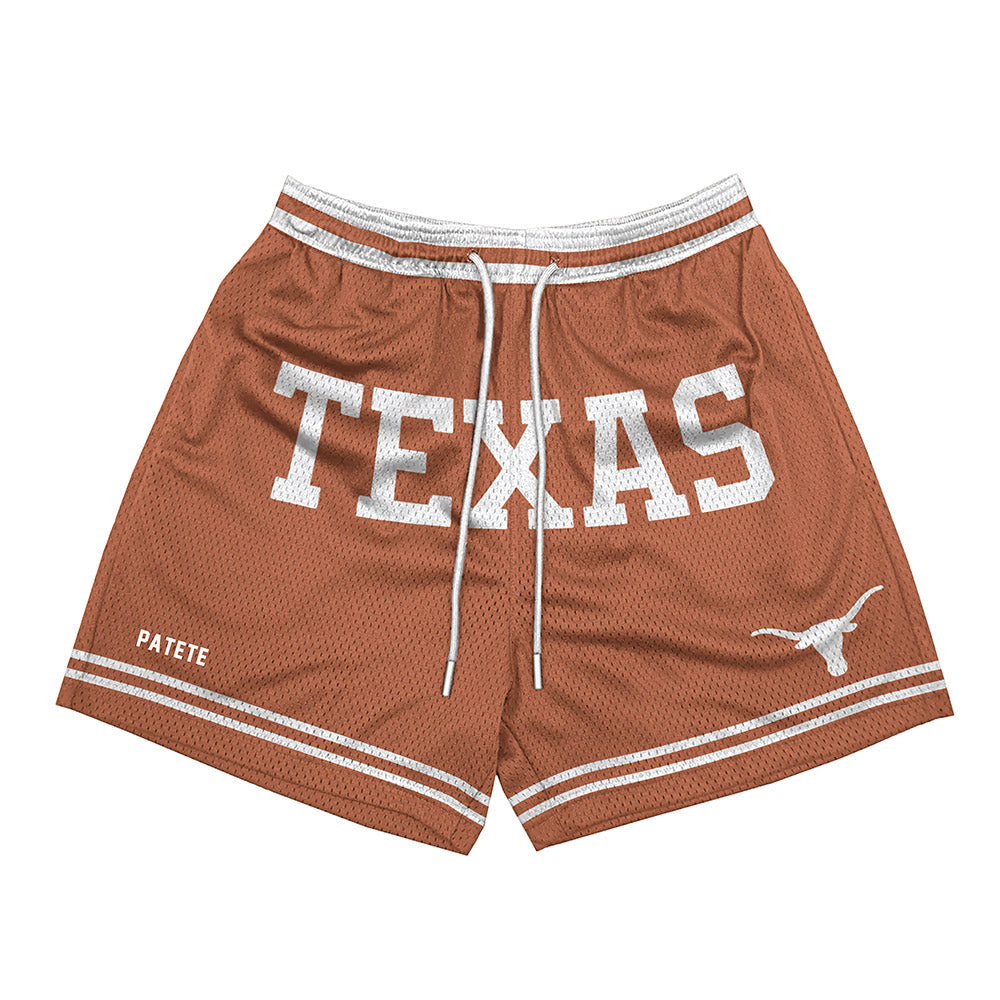Texas - NCAA Men's Track & Field : Logan Patete - Orange Shorts-0