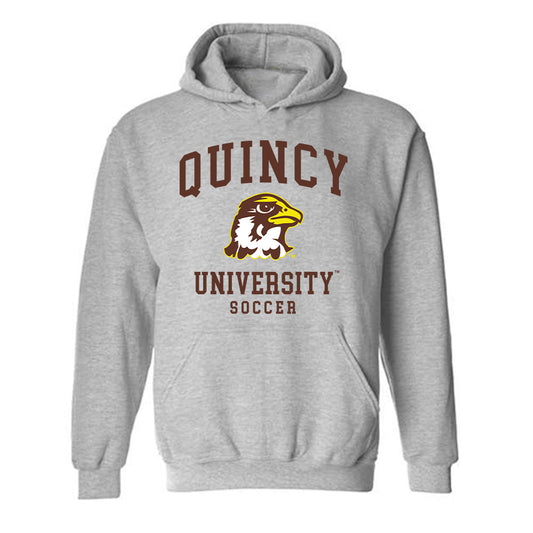 Quincy - NCAA Men's Soccer : Ben Schramm - Classic Shersey Hooded Sweatshirt-0
