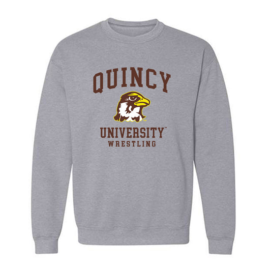 Quincy - NCAA Wrestling : Isaiah Hill - Classic Shersey Crewneck Sweatshirt-0