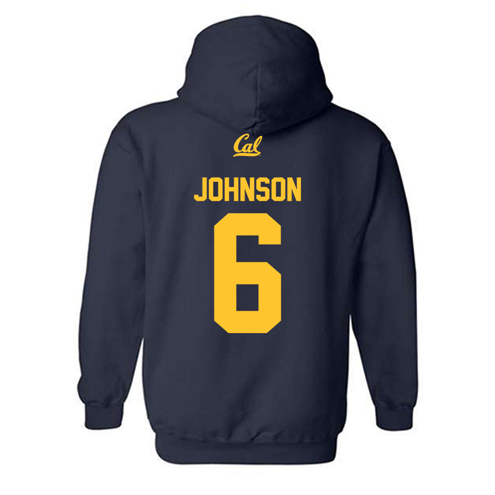 UC Berkeley - NCAA Softball : D'Auna Johnson - Sports Shersey Hooded Sweatshirt-1
