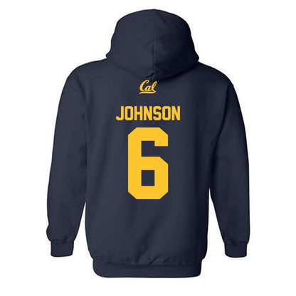 UC Berkeley - NCAA Softball : D'Auna Johnson - Sports Shersey Hooded Sweatshirt-1