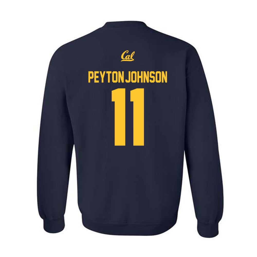 UC Berkeley - NCAA Softball : Nina Peyton-Johnson - Sports Shersey Crewneck Sweatshirt-1