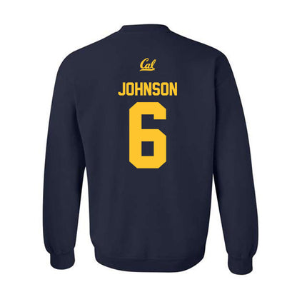 UC Berkeley - NCAA Softball : D'Auna Johnson - Sports Shersey Crewneck Sweatshirt-1