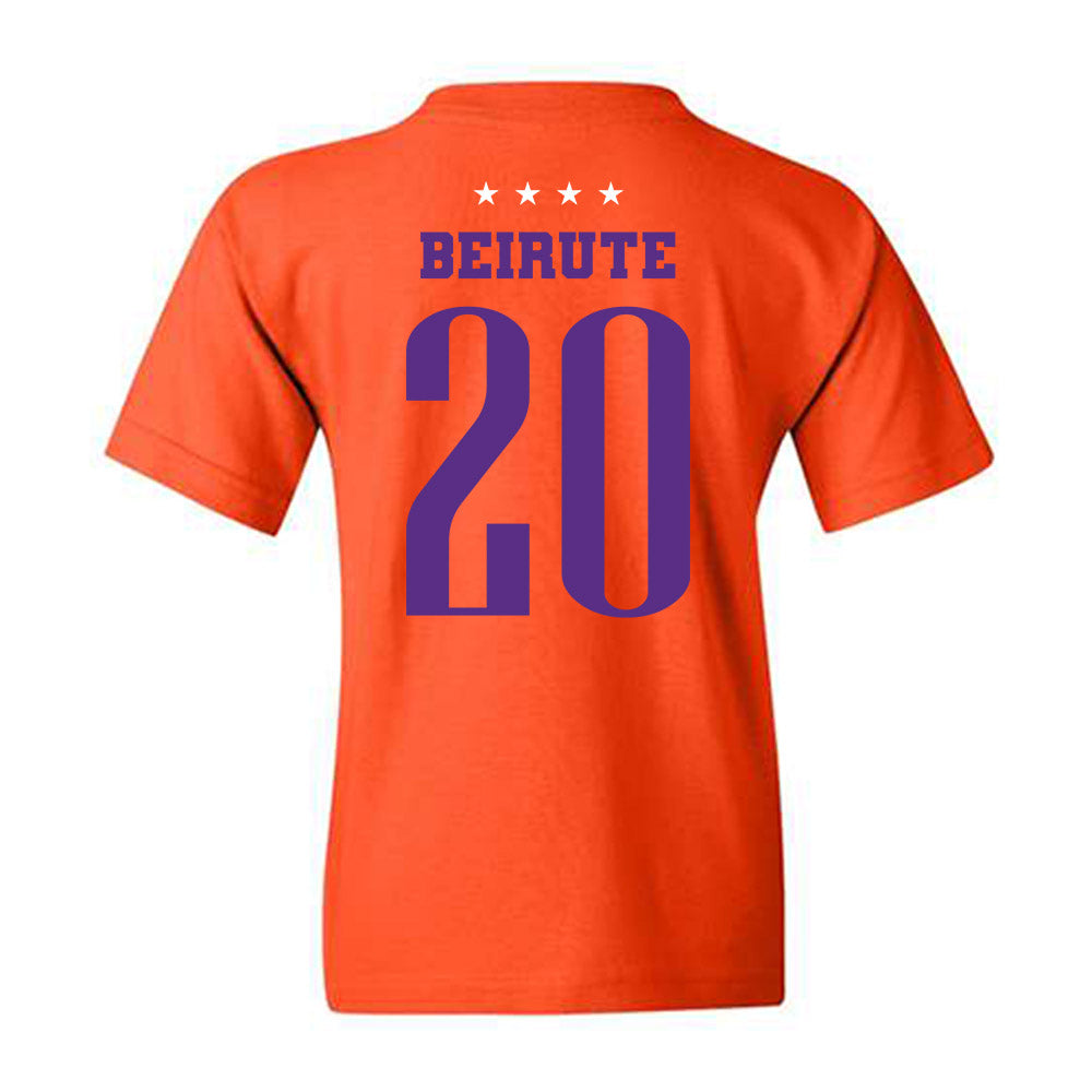 Clemson - NCAA Men's Soccer : Andres Beirute - Youth T-Shirt-1