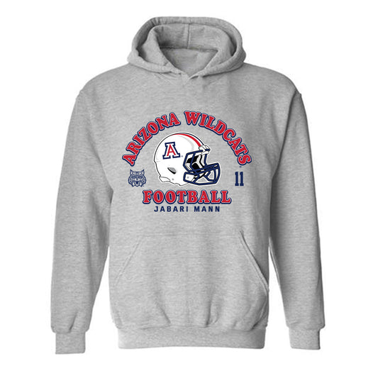 Arizona - NCAA Football : Jabari Mann - Sports Shersey Hooded Sweatshirt-0