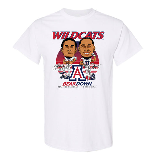 Arizona - NCAA Football : Tetairoa McMillan & Noah Fifita - Individual Caricature T-Shirt