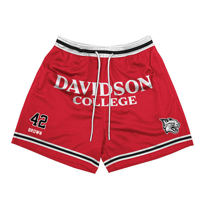 Davidson - NCAA Football : Dallas Brown - Red Shorts