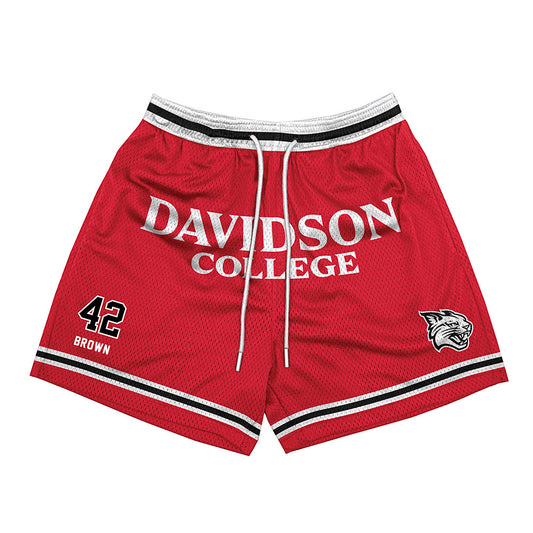 Davidson - NCAA Football : Dallas Brown - Red Shorts