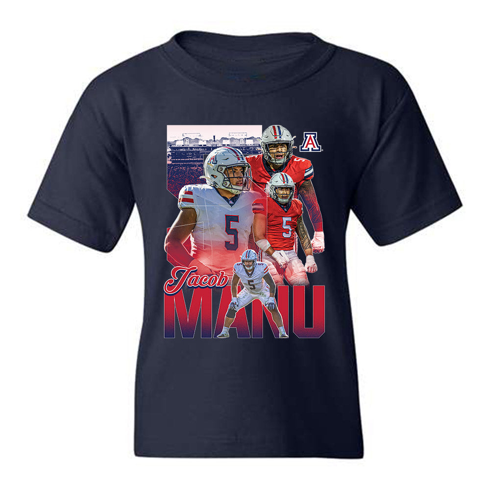 Arizona - NCAA Football : Jacob Manu - Player Collage Youth T-Shirt