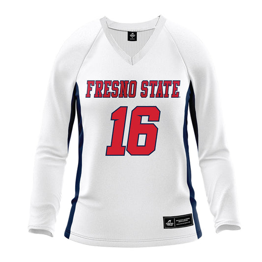 Fresno State - NCAA Women's Volleyball : Addison Williams - White Volleyball Jersey-0