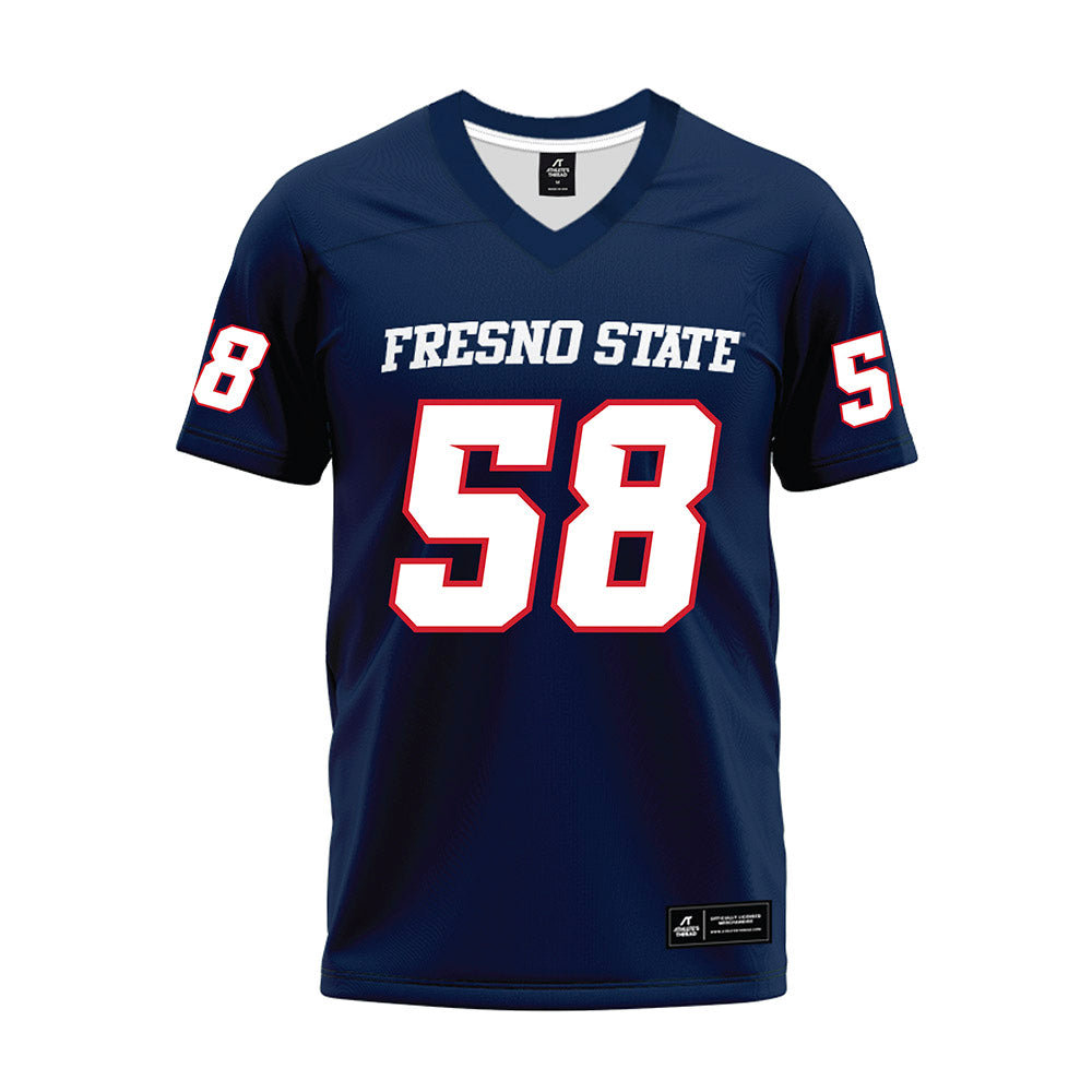 Fresno State - NCAA Football : Marcus Simien - Navy Premium Football Jersey-0