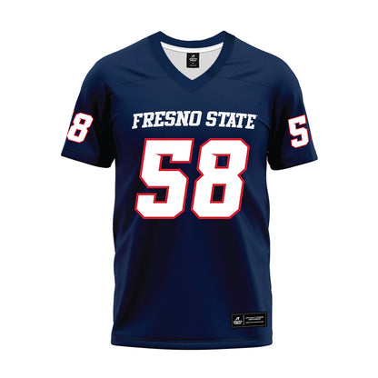 Fresno State - NCAA Football : Marcus Simien - Navy Premium Football Jersey-0