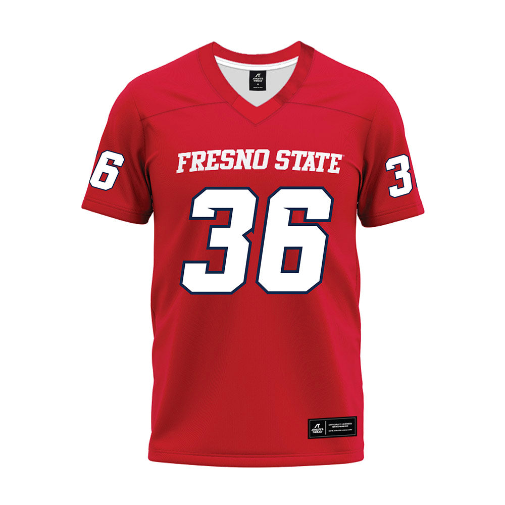 Fresno State - NCAA Football : Tommy Nix - Red Premium Football Jersey