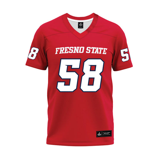 Fresno State - NCAA Football : Marcus Simien - Red Premium Football Jersey-0
