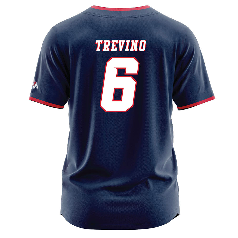 Fresno State - NCAA Baseball : Lee Trevino - Navy Jersey-1