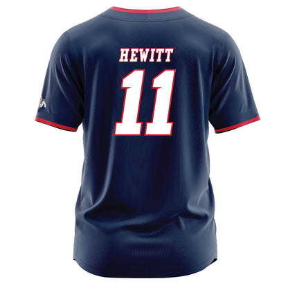 Fresno State - NCAA Baseball : Brady Hewitt - Navy Jersey-1