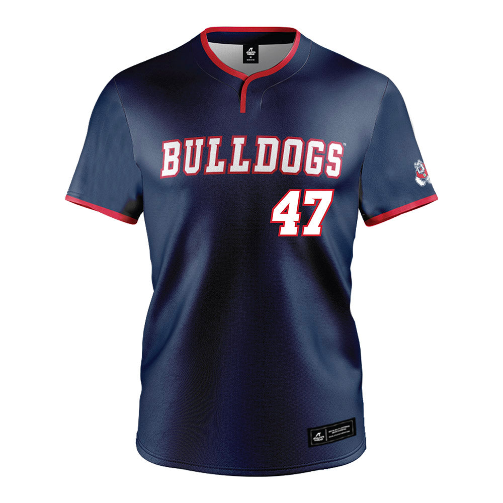 Fresno State - NCAA Baseball : Hayden Crews - Navy Jersey-0