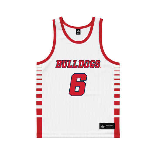 Fresno State - NCAA Men's Basketball : Dj Stickman - White Basketball Jersey-0