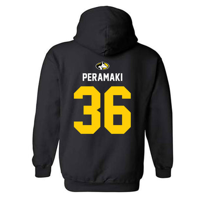 Michigan Tech - NCAA Football : Josiah Peramaki - Generic Shersey Hooded Sweatshirt-1