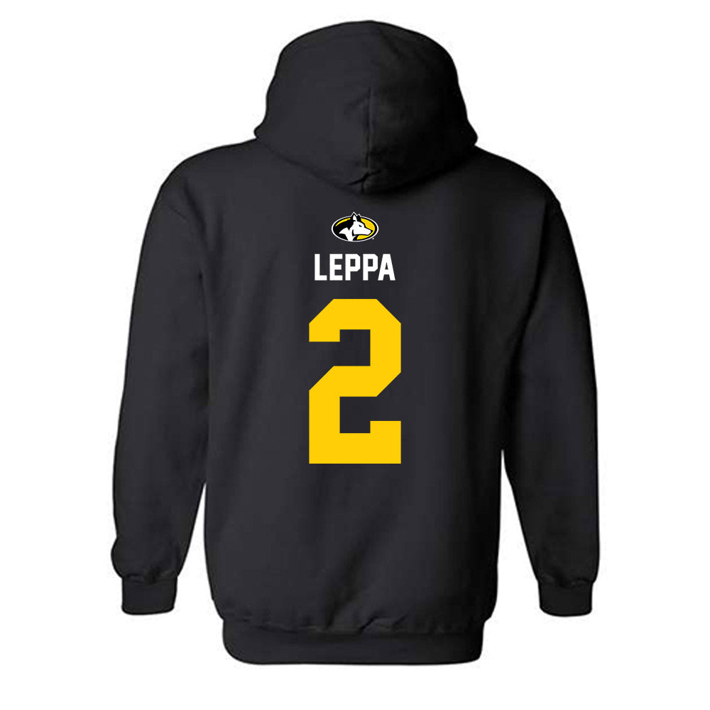 Michigan Tech - NCAA Men's Ice Hockey : Tom Leppa - Generic Shersey Hooded Sweatshirt
