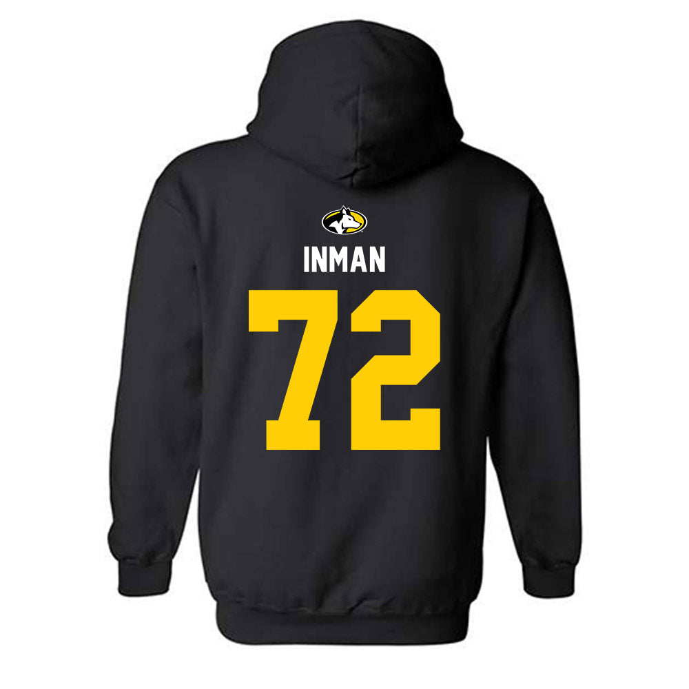 Michigan Tech - NCAA Football : Bryar Inman - Generic Shersey Hooded Sweatshirt-1