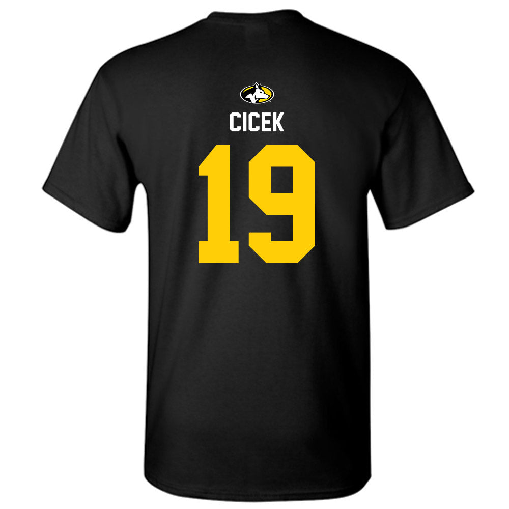 Michigan Tech - NCAA Men's Ice Hockey : Michael Cicek - Generic Shersey T-Shirt-1