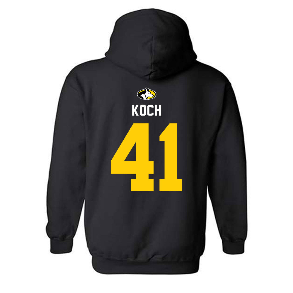 Michigan Tech - NCAA Football : Chase Koch - Generic Shersey Hooded Sweatshirt