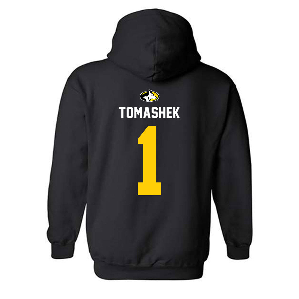 Michigan Tech - NCAA Men's Basketball : Marcus Tomashek - Generic Shersey Hooded Sweatshirt