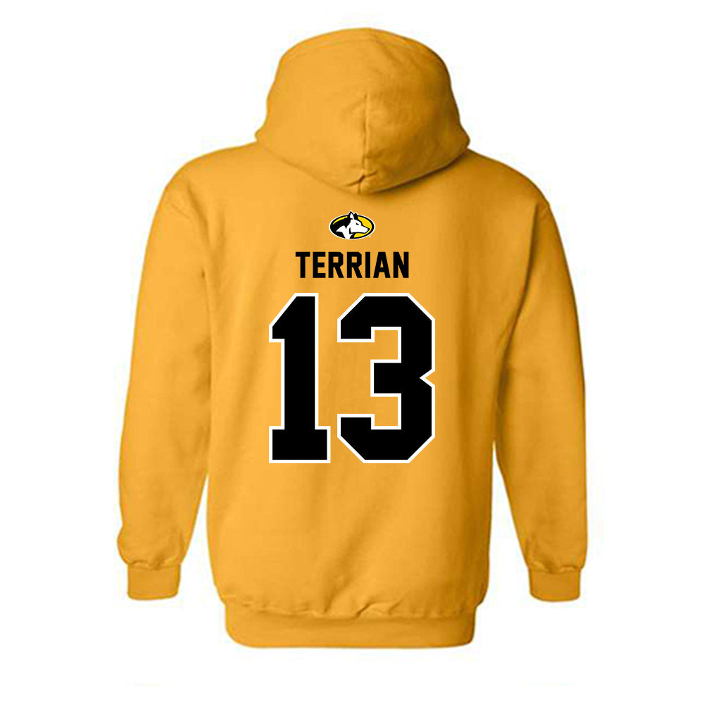 Michigan Tech - NCAA Men's Basketball : Josh Terrian - Generic Shersey Hooded Sweatshirt