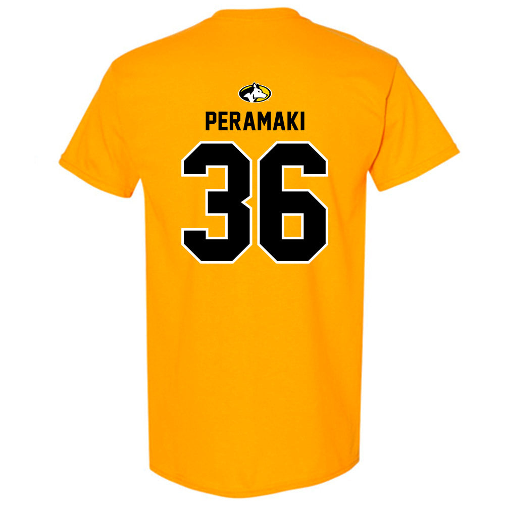 Michigan Tech - NCAA Football : Josiah Peramaki - Generic Shersey T-Shirt-1