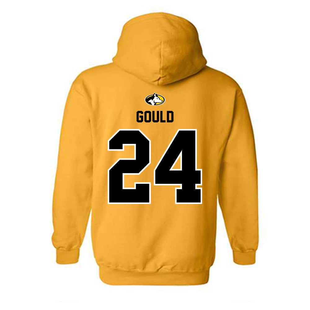 Michigan Tech - NCAA Men's Ice Hockey : Rylan Gould - Generic Shersey Hooded Sweatshirt-1