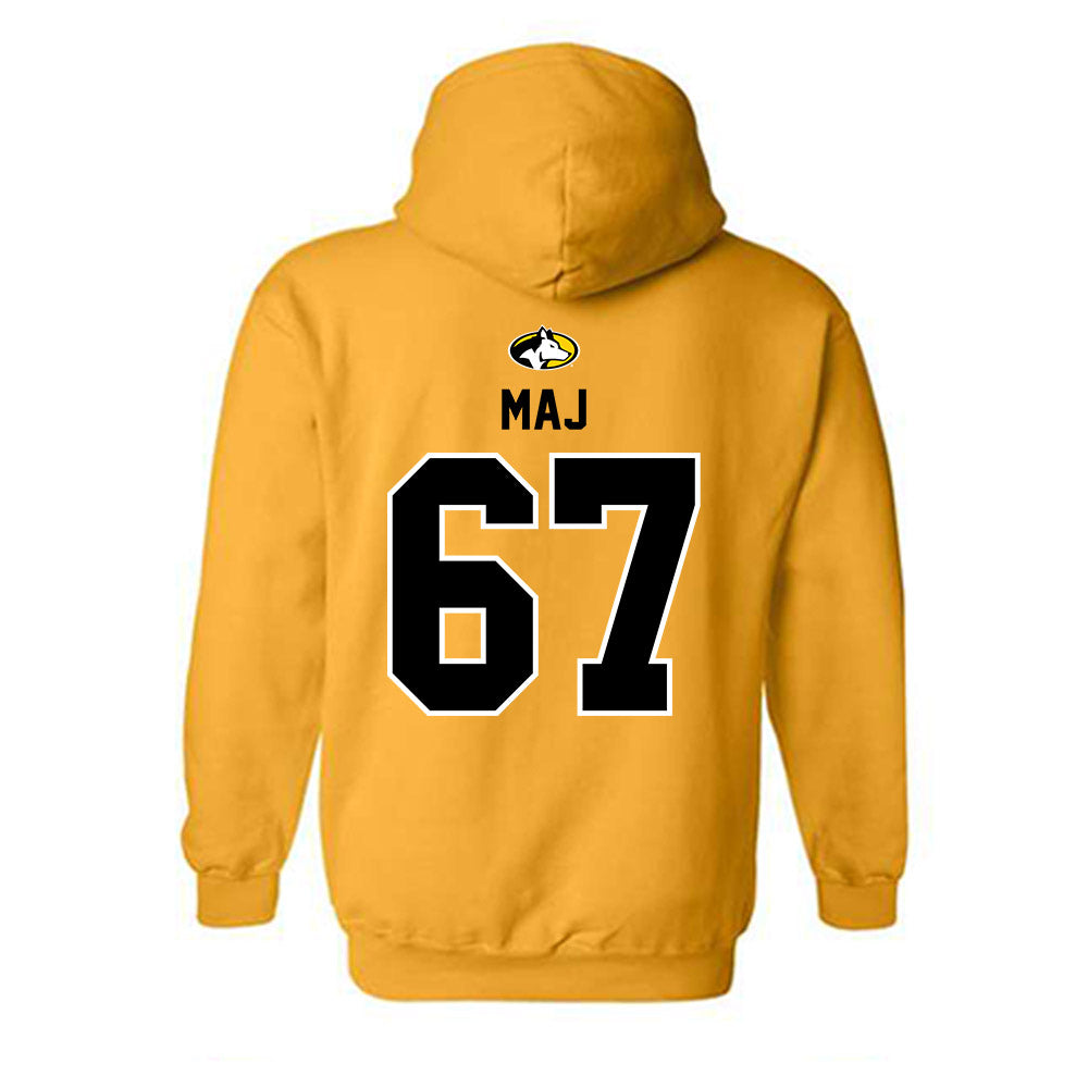 Michigan Tech - NCAA Football : Max Maj - Generic Shersey Hooded Sweatshirt-1